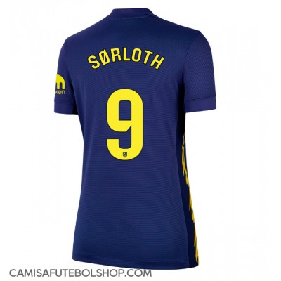 Camisa de time de futebol Atletico Madrid Alexander Sorloth #9 Replicas 2º Equipamento Feminina 2025-26 Manga Curta Camisa de time de futebol Atletico Madrid Alexander Sorloth #9 Replicas 2º Equipamento Feminina 2025-26 Manga Curta